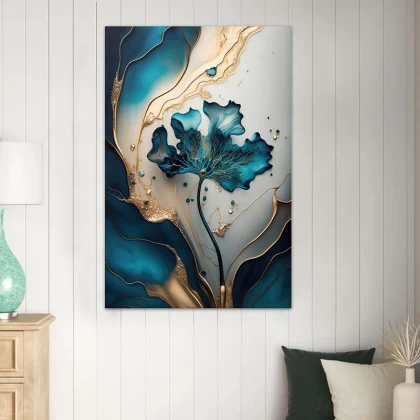 Πίνακας σε καμβά "Emerald Flower" Megapap ψηφιακής εκτύπωσης 70x100x3εκ. Πίνακας σε καμβά "Emerald Flower" Megapap ψηφιακής εκτύπωσης 70x100x3εκ.
