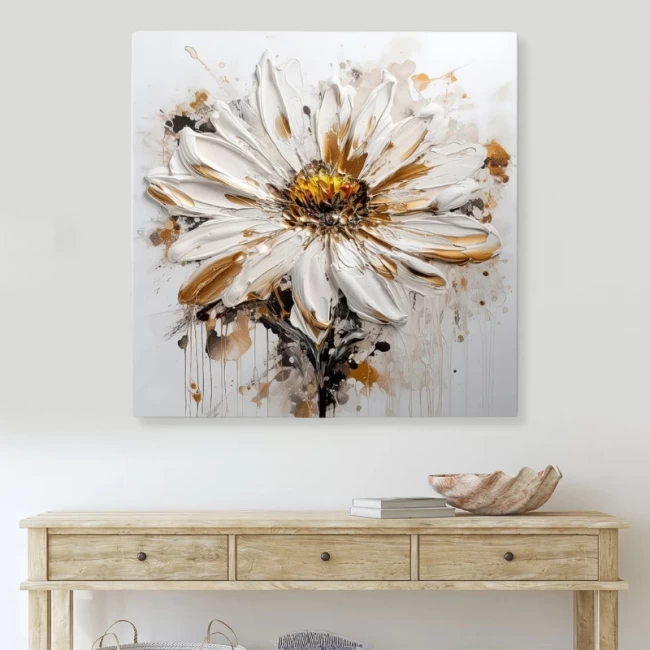 Πίνακας σε καμβά "Daisy" Megapap ψηφιακής εκτύπωσης 80x80x3εκ. Πίνακας σε καμβά "Daisy" Megapap ψηφιακής εκτύπωσης 80x80x3εκ.