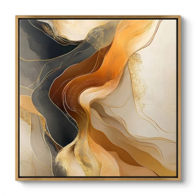Πίνακας σε καμβά "Sand and Wind Abstract" Megapap ψηφιακής εκτύπωσης με κορνίζα χρώμα χρυσό 100x100x3εκ. Πίνακας σε καμβά "Sand and Wind Abstract" Megapap ψηφιακής εκτύπωσης με κορνίζα χρώμα χρυσό 100x100x3εκ.