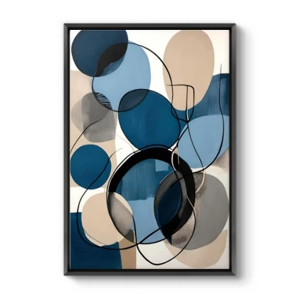 Πίνακας σε καμβά "Blue and Beige Abstract" Megapap ψηφιακής εκτύπωσης με κορνίζα χρώμα μαύρο 70x100x3εκ. Πίνακας σε καμβά "Blue and Beige Abstract" Megapap ψηφιακής εκτύπωσης με κορνίζα χρώμα μαύρο 70x100x3εκ.