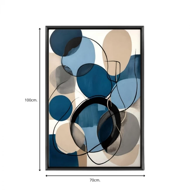 Πίνακας σε καμβά "Blue and Beige Abstract" Megapap ψηφιακής εκτύπωσης με κορνίζα χρώμα μαύρο 70x100x3εκ. Πίνακας σε καμβά "Blue and Beige Abstract" Megapap ψηφιακής εκτύπωσης με κορνίζα χρώμα μαύρο 70x100x3εκ.