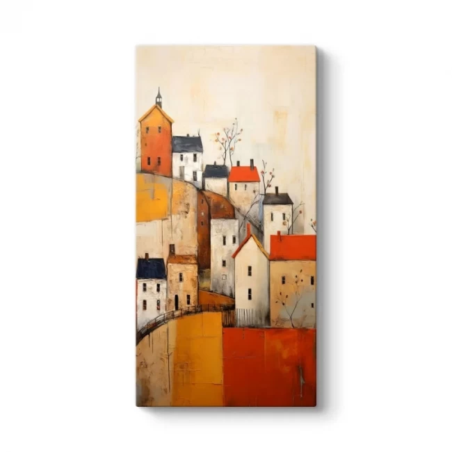 Πίνακας σε καμβά "Houses on the Hill" Megapap ψηφιακής εκτύπωσης 50x100x3εκ. Πίνακας σε καμβά "Houses on the Hill" Megapap ψηφιακής εκτύπωσης 50x100x3εκ.