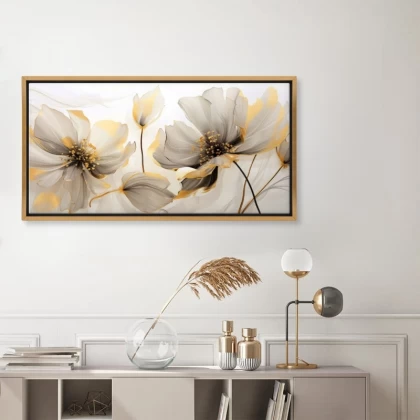 Πίνακας σε καμβά "Ethereal Blossom" Megapap ψηφιακής εκτύπωσης με κορνίζα χρώμα χρυσό 120x60x3εκ. Πίνακας σε καμβά "Ethereal Blossom" Megapap ψηφιακής εκτύπωσης με κορνίζα χρώμα χρυσό 120x60x3εκ.