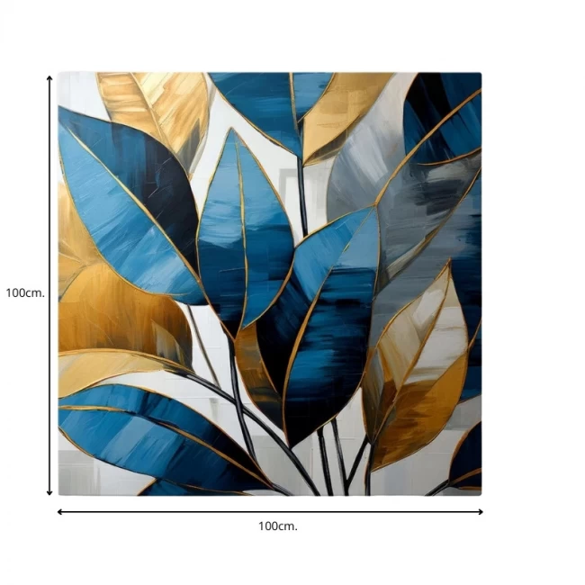 Πίνακας σε καμβά "Botanical Leaves" Megapap ψηφιακής εκτύπωσης 100x100x3εκ. Πίνακας σε καμβά "Botanical Leaves" Megapap ψηφιακής εκτύπωσης 100x100x3εκ.