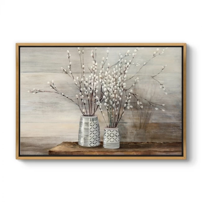Πίνακας σε καμβά "Willow Flowers" Megapap ψηφιακής εκτύπωσης με κορνίζα χρώμα χρυσό 140x100x3εκ. Πίνακας σε καμβά "Willow Flowers" Megapap ψηφιακής εκτύπωσης με κορνίζα χρώμα χρυσό 140x100x3εκ.