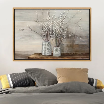 Πίνακας σε καμβά "Willow Flowers" Megapap ψηφιακής εκτύπωσης με κορνίζα χρώμα χρυσό 140x100x3εκ. Πίνακας σε καμβά "Willow Flowers" Megapap ψηφιακής εκτύπωσης με κορνίζα χρώμα χρυσό 140x100x3εκ.