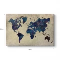 Πίνακας σε καμβά "World Map" Megapap ψηφιακής εκτύπωσης 125x80x3εκ. Πίνακας σε καμβά "World Map" Megapap ψηφιακής εκτύπωσης 125x80x3εκ.