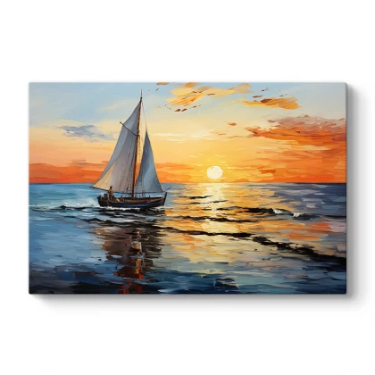 Πίνακας σε καμβά "Fisherman at the sunset" Megapap ψηφιακής εκτύπωσης 120x60x3εκ. Πίνακας σε καμβά "Fisherman at the sunset" Megapap ψηφιακής εκτύπωσης 120x60x3εκ.