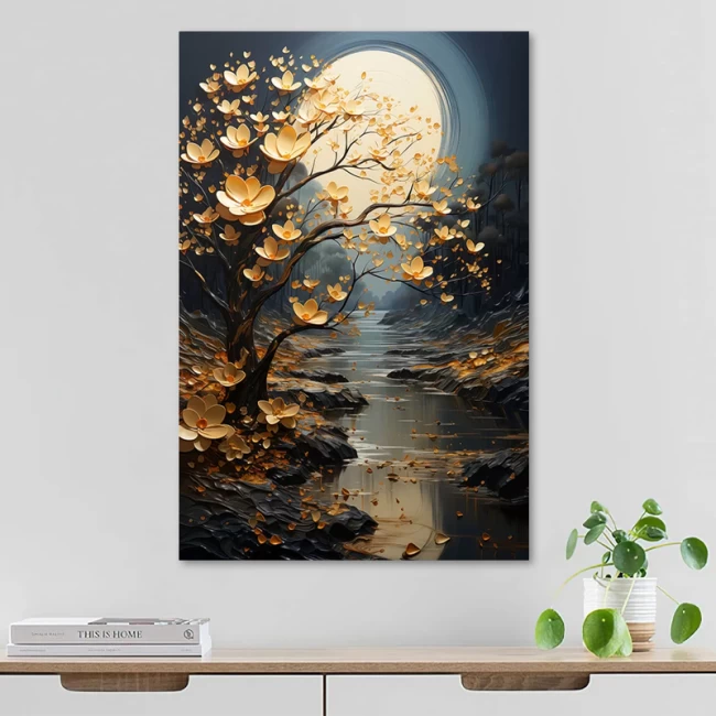 Πίνακας σε καμβά "Dance of Flowers in Moonlight" Megapap ψηφιακής εκτύπωσης 60x90x3εκ. Πίνακας σε καμβά "Dance of Flowers in Moonlight" Megapap ψηφιακής εκτύπωσης 60x90x3εκ.