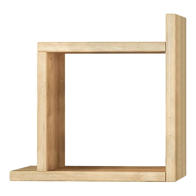 Ραφιέρα τοίχου Box Megapap χρώμα φυσικό οξιάς 30x22x30εκ.