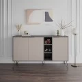Μπουφές Clara Megapap χρώμα ανθρακί - ανοιχτή μόκα 142x35,6x83εκ.