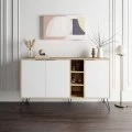 Μπουφές Clara Megapap χρώμα φυσικό οξιάς - λευκό 142x35,6x83εκ.
