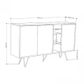 Μπουφές Clara Megapap χρώμα sandstone 142x35,6x83εκ.