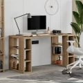 Γραφείο εργασίας Colmar Megapap χρώμα ανοιχτό καρυδί 140x60x75εκ