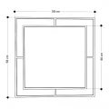 Καθρέφτης τοίχου Corner Megapap αλουμινίου χρώμα μαύρο 58,6x2x58,6εκ.
