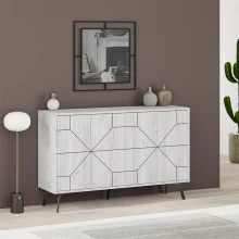 Μπουφές Dune Megapap χρώμα λευκό αντικέ 123x35x77,4εκ.