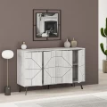 Μπουφές Dune Megapap χρώμα λευκό αντικέ 123x35x77,4εκ.