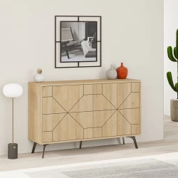 Μπουφές Dune Megapap χρώμα φυσικό οξιάς 123x35x77,4εκ.