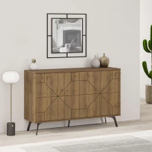 Μπουφές Dune Megapap χρώμα ανοιχτό καρυδί 123x35x77,4εκ.