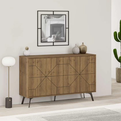 Μπουφές Dune Megapap χρώμα ανοιχτό καρυδί 123x35x77,4εκ. Μπουφές Dune Megapap χρώμα ανοιχτό καρυδί 123x35x77,4εκ.