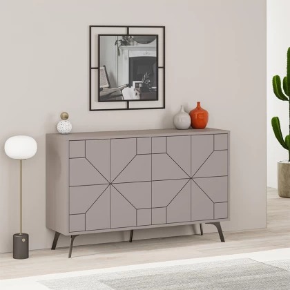 Μπουφές Dune Megapap χρώμα ανοιχτή μόκα 123x35x77,4εκ. Μπουφές Dune Megapap χρώμα ανοιχτή μόκα 123x35x77,4εκ.