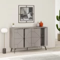 Μπουφές Dune Megapap χρώμα ανοιχτή μόκα 123x35x77,4εκ.