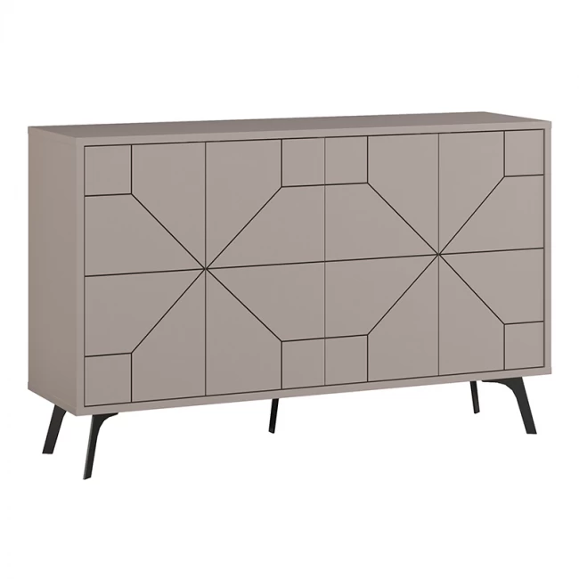 Μπουφές Dune Megapap χρώμα ανοιχτή μόκα 123x35x77,4εκ.