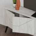 Έπιπλο τηλεόρασης Dune Megapap χρώμα λευκό αντικέ 180x29,6x50εκ.
