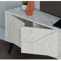 Έπιπλο τηλεόρασης Dune Megapap χρώμα λευκό αντικέ 180x29,6x50εκ.