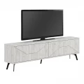 Έπιπλο τηλεόρασης Dune Megapap χρώμα λευκό αντικέ 180x29,6x50εκ.