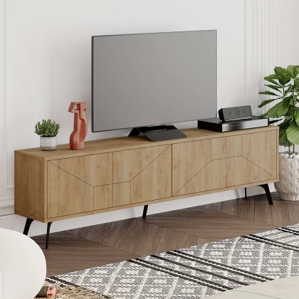 Έπιπλο τηλεόρασης Dune Megapap χρώμα φυσικό οξιάς 180x29,6x50εκ. Έπιπλο τηλεόρασης Dune Megapap χρώμα φυσικό οξιάς 180x29,6x50εκ.