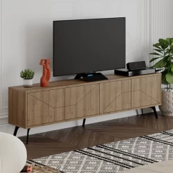 Έπιπλο τηλεόρασης Dune Megapap χρώμα ανοιχτό καρυδί 180x29,6x50εκ.