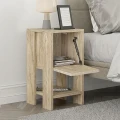 Κομοδίνο Ema Megapap χρώμα travertine 30x30x55εκ.