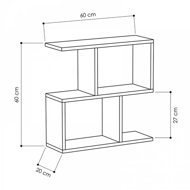 Βοηθητικό τραπεζάκι Homemania Megapap χρώμα λευκό 60x20x60εκ.
