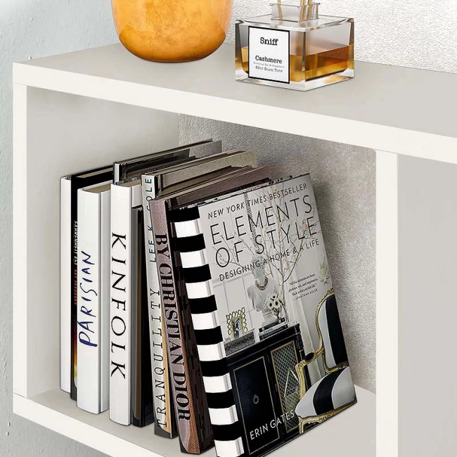 Βοηθητικό τραπεζάκι Homemania Megapap χρώμα λευκό 60x20x60εκ.