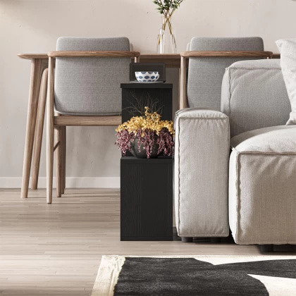 Βοηθητικό τραπεζάκι Homemania Megapap χρώμα μαύρο 60x20x60εκ.