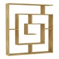 Βιβλιοθήκη Labirent Megapap χρώμα φυσικό οξιάς 125x22x129εκ.