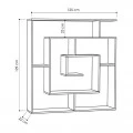 Βιβλιοθήκη Labirent Megapap χρώμα λευκό 125x22x129εκ.