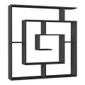 Βιβλιοθήκη Labirent Megapap χρώμα ανθρακί 125x22x129εκ.