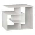 Βοηθητικό τραπεζάκι Labirent Megapap Megapap χρώμα λευκό 54x40x45εκ.