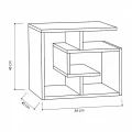 Βοηθητικό τραπεζάκι Labirent Megapap Megapap χρώμα λευκό 54x40x45εκ.