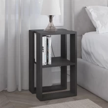 Κομοδίνο - τραπεζάκι βοηθητικό Lonie Megapap χρώμα ανθρακί 34x30x55εκ.