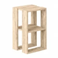 Κομοδίνο - Τραπεζάκι βοηθητικό Lonie Megapap χρώμα travertine 34x30x55εκ.