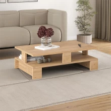 Τραπεζάκι σαλονιού Mansu Megapap χρώμα sapphire oak 80x50x27εκ.