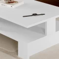 Τραπεζάκι σαλονιού Mansu Megapap χρώμα λευκό 80x50x27εκ.