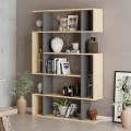 Βιβλιοθήκη Mito Megapap χρώμα φυσικό οξιάς - ανθρακί 108x25x161εκ.