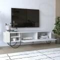Έπιπλο τηλεόρασης Norfolk Megapap χρώμα λευκό 151x35x43εκ.