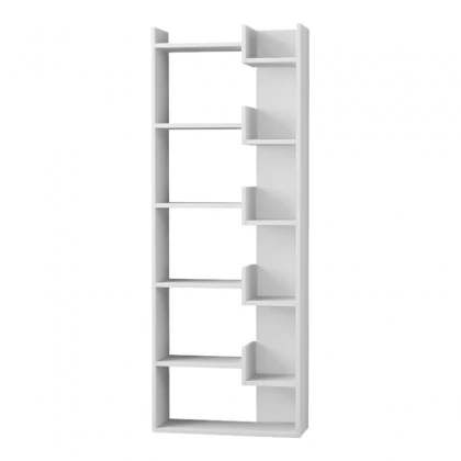 Βιβλιοθήκη Oppa Megapap χρώμα λευκό 60x22x162εκ.