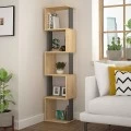 Βιβλιοθήκη Piri Megapap χρώμα φυσικό οξιάς/ανθρακί 35x30x161εκ.
