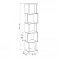 Βιβλιοθήκη Piri Megapap χρώμα φυσικό οξιάς/λευκό 35x30x161εκ.